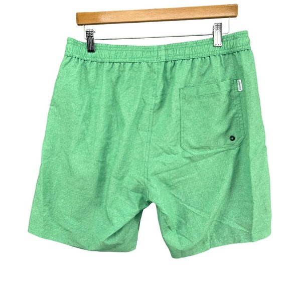 Maamgic Swim Trunks Mens Green Polyester Stretch Swimsuit 6.5" Size L - Picture 2 of 13